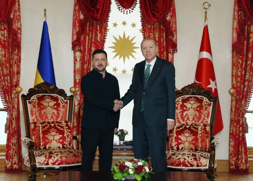 Cumhurbaşkanı Erdoğan, Zelenskiy ile Dolmabahçe’de bir araya geldi