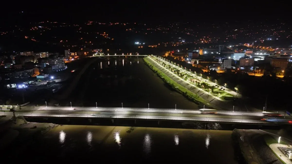 Ordu Büyükşehirden Melet Köprüsüne modern aydınlatmalar