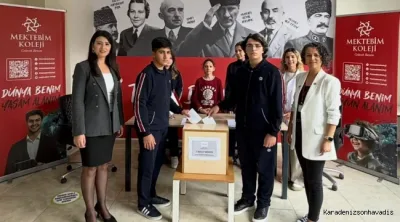 Okulda seçim heyecanı; öğrenciler sandık başına gitti